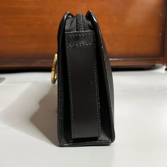 CHRISTIAN DIOR VINTAGE BLACK MONOGRAM CANVAS CLUTCH - Picture 9 of 16